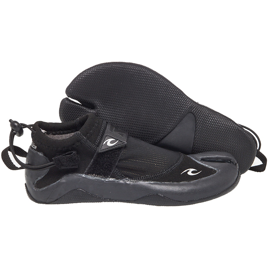 2026 Rip Curl Reefer 1 5mm Split Toe Wetsuit Shoes WBO1AT - Black